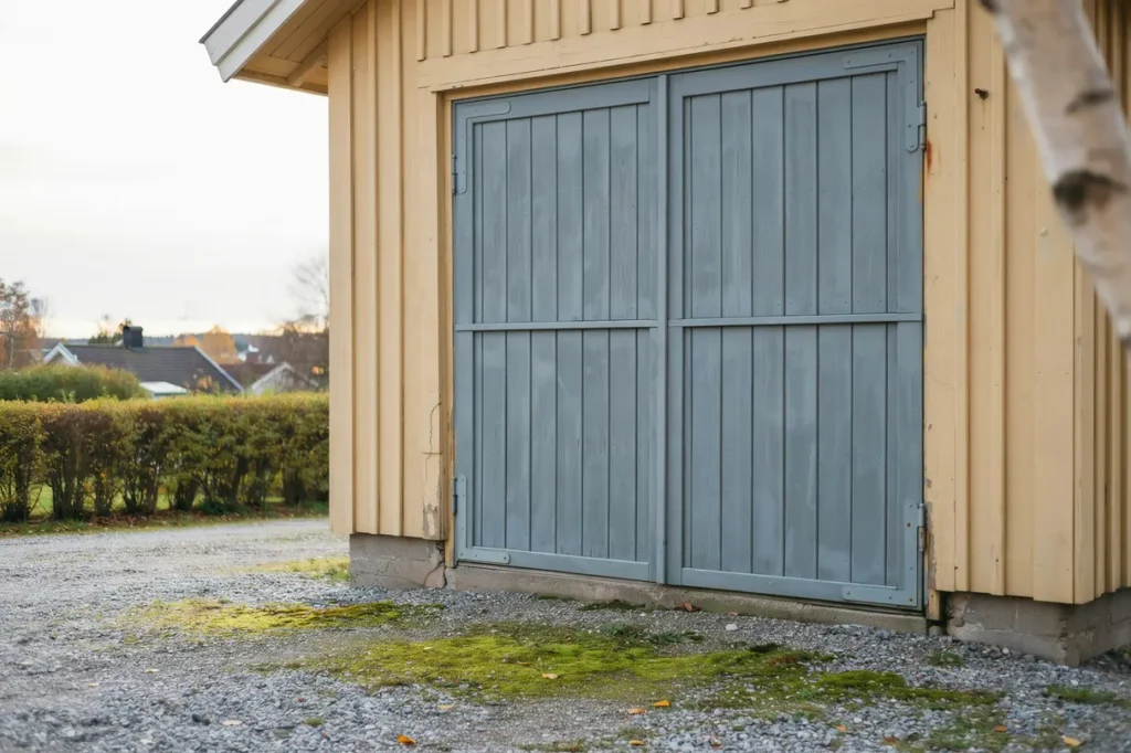 m la garageporten r tt kul rval rostskydd och underarbete som h ller l nge